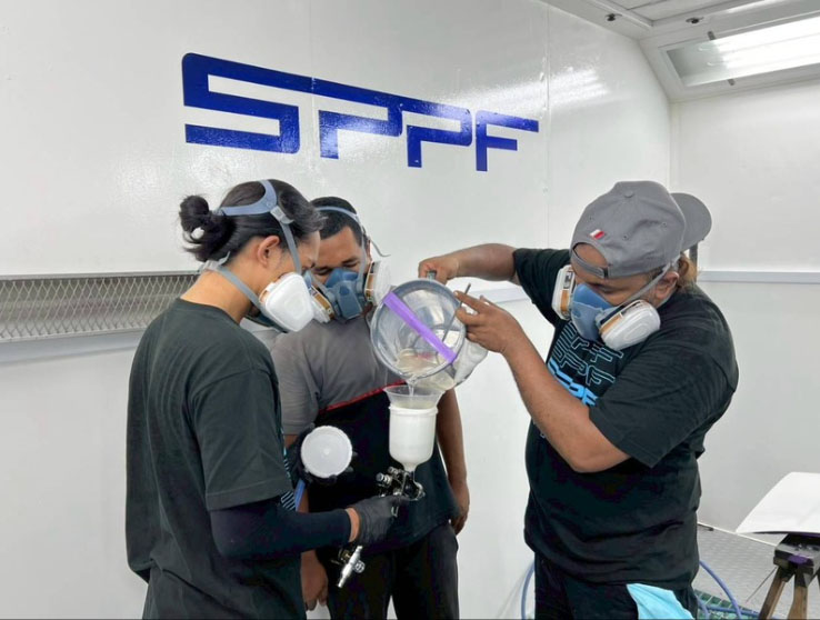 現地での技術指導1